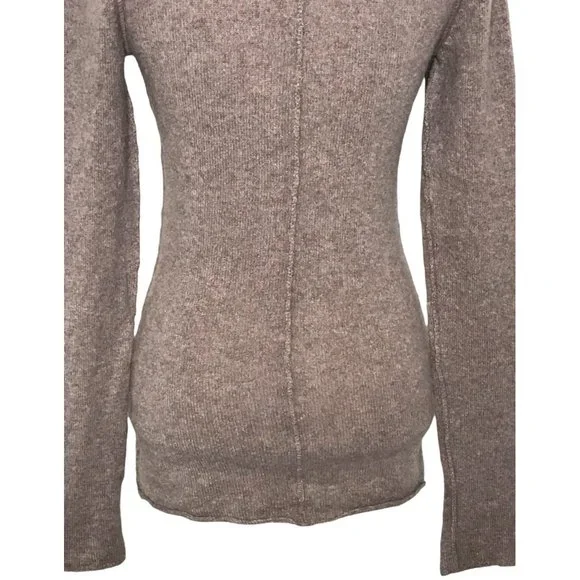 SOLD INHABIT Light Brown Crew Neck Cashmere Sweater Size Large - Picture 7 of 8